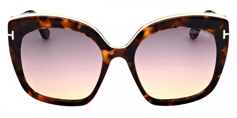 Tom Ford FT0944 55B Vintage Dark Havana with Rose Gold/Gradient Smoke/Lilac and Sand